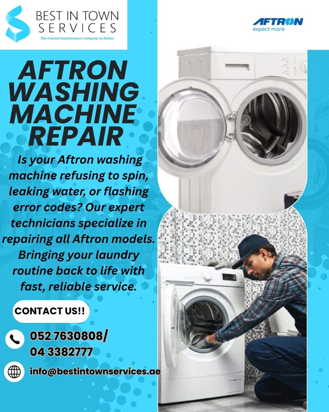 Best In Town Services – Aftron Washing Machine Repair Services