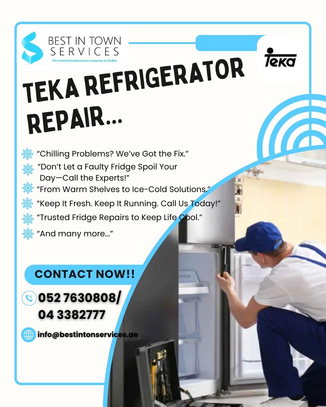 Best In Town Services – Teka Refrigerator Repair Services
