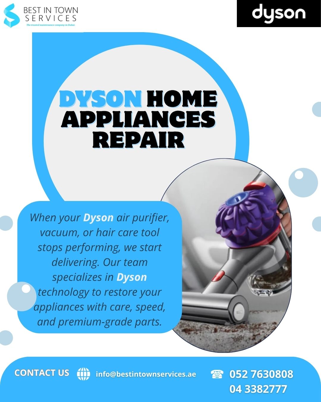 Best In Town Services – Dyson Home Appliances Repair Services