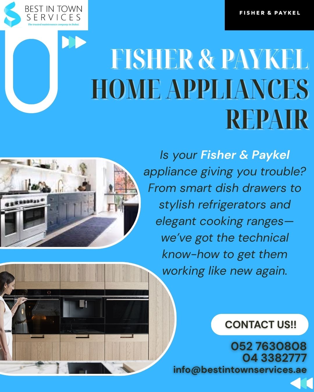 Best In Town Services – Fisher & aykel Home Appliances Repair Services