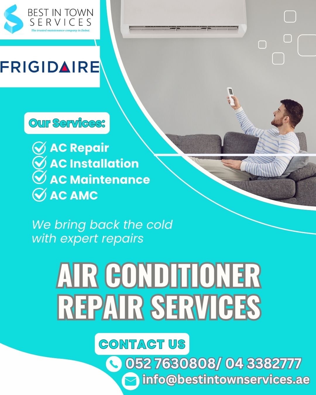 Best In Town Services – Frigidaire AC Repair Services