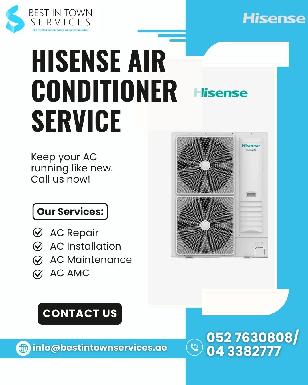 Best In Town Services – Hisense AC Repair Services