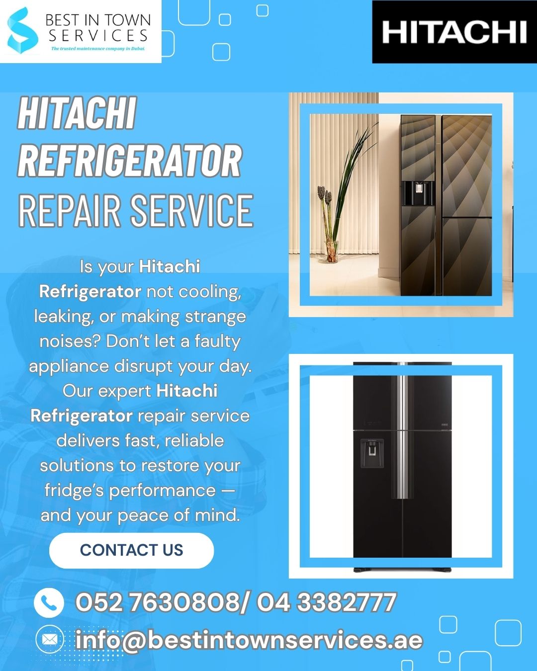Best In Town Services – Hitachi Refrigerator Repair