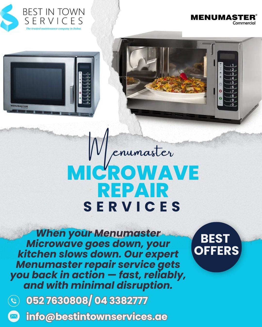 Best In Town Services – Menumaster Microwave Repair