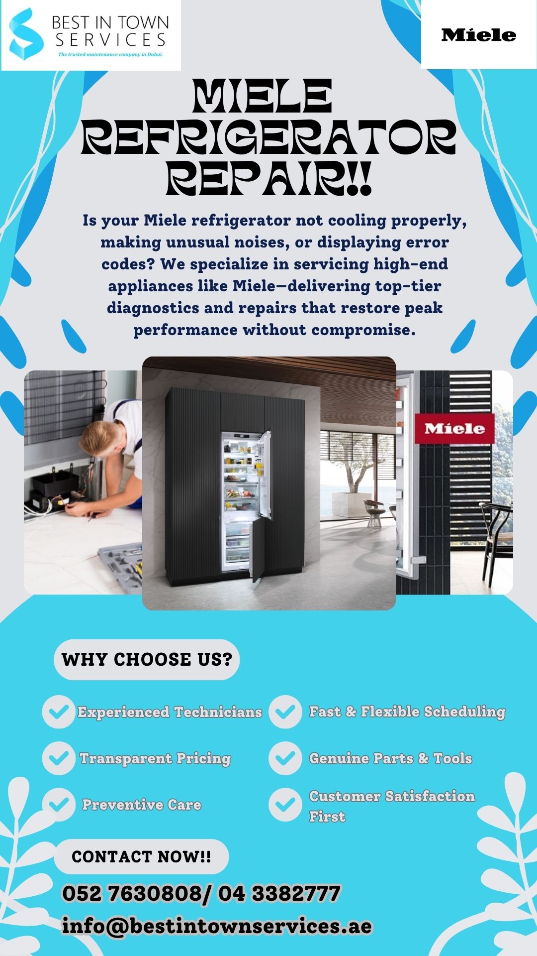 Best In Town Services – Miele Refrigerator Repairing Services