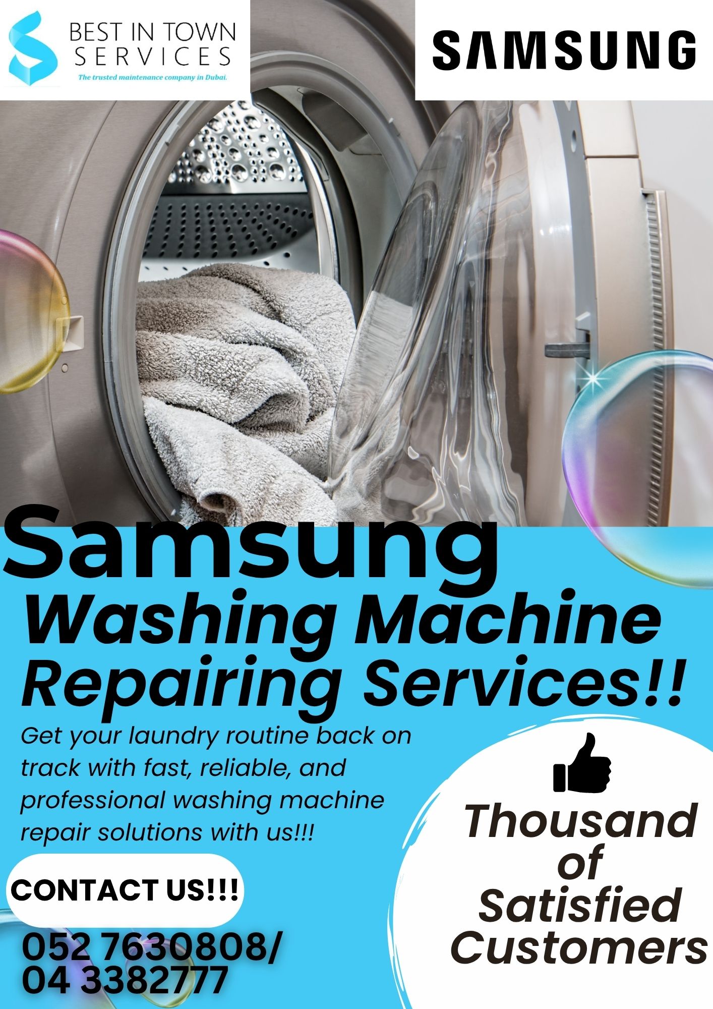 Best In Town Services – Samsung Washing Machine Repair Services