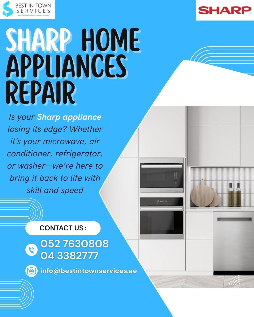 Best In Town Services – Sharp Home Appliances Repair Services