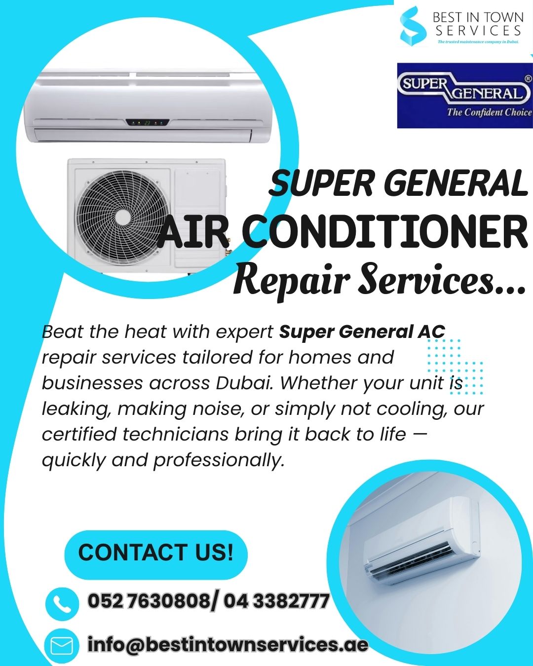 Best In Town Services – Super General AC Repair