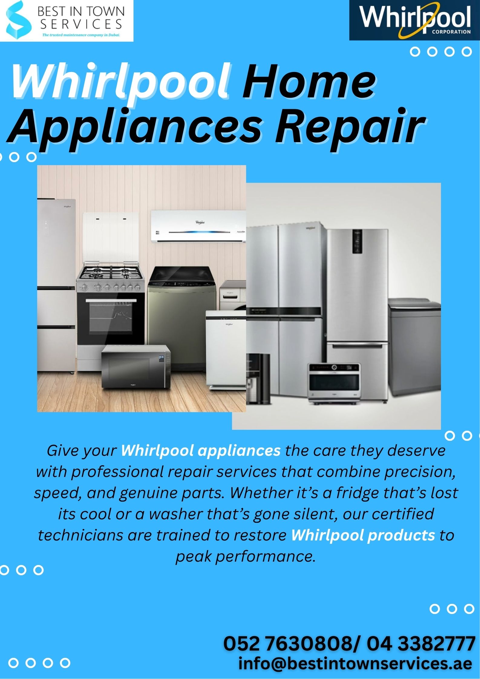 Best In Town Services – Whirlpool Home Appliances Repair Services