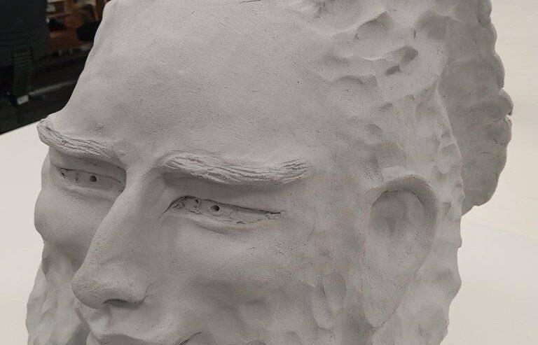 ORIGINAL UNIQUE FIRED CLAY -CERAMIC SCULPTURE