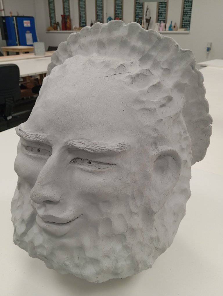 ORIGINAL UNIQUE FIRED CLAY -CERAMIC SCULPTURE