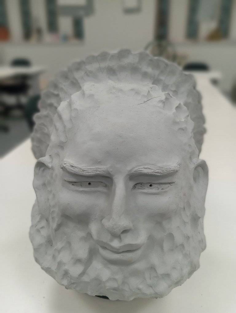 ORIGINAL UNIQUE FIRED CLAY -CERAMIC SCULPTURE