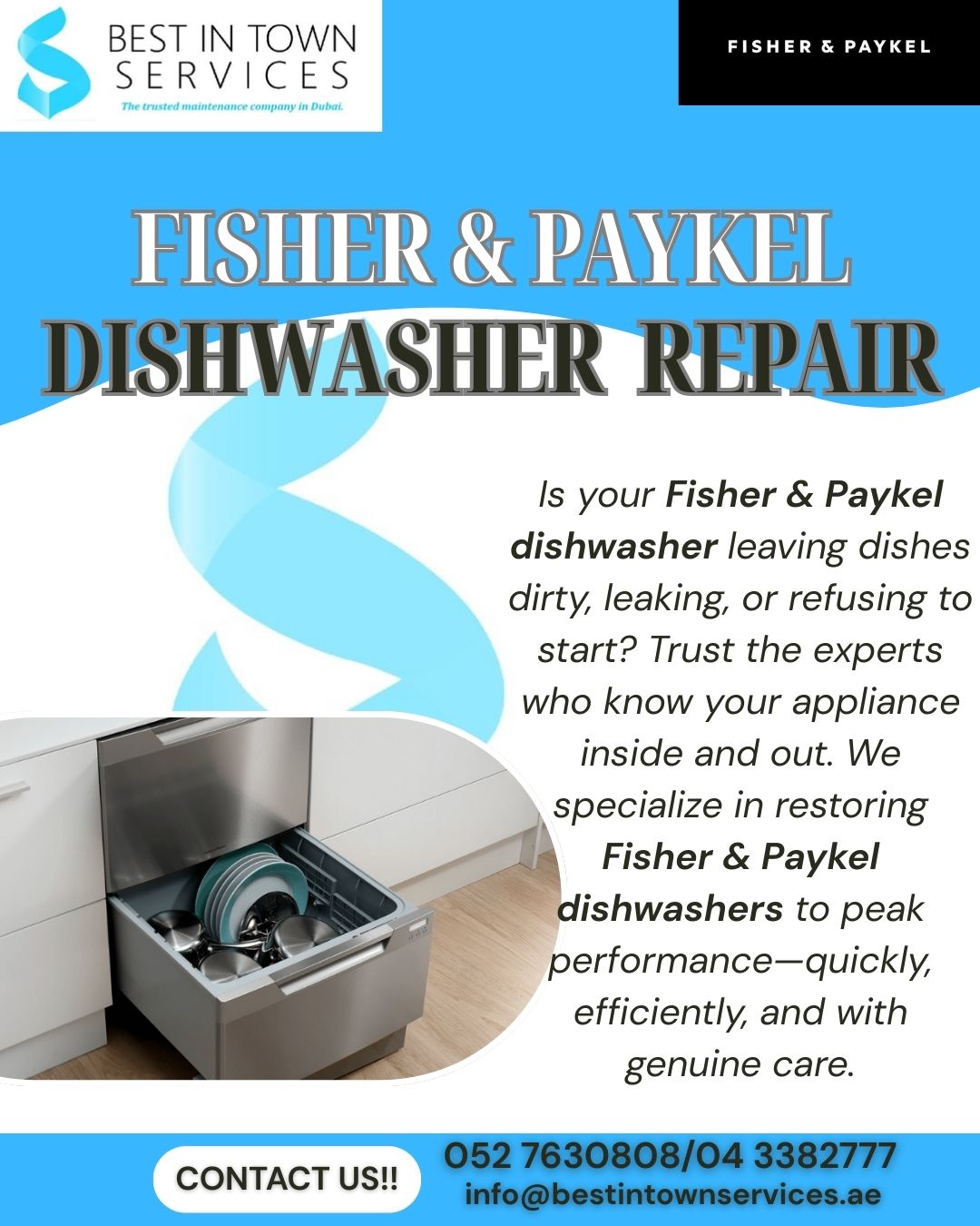 Fisher & Paykel Dishwasher Repair Services