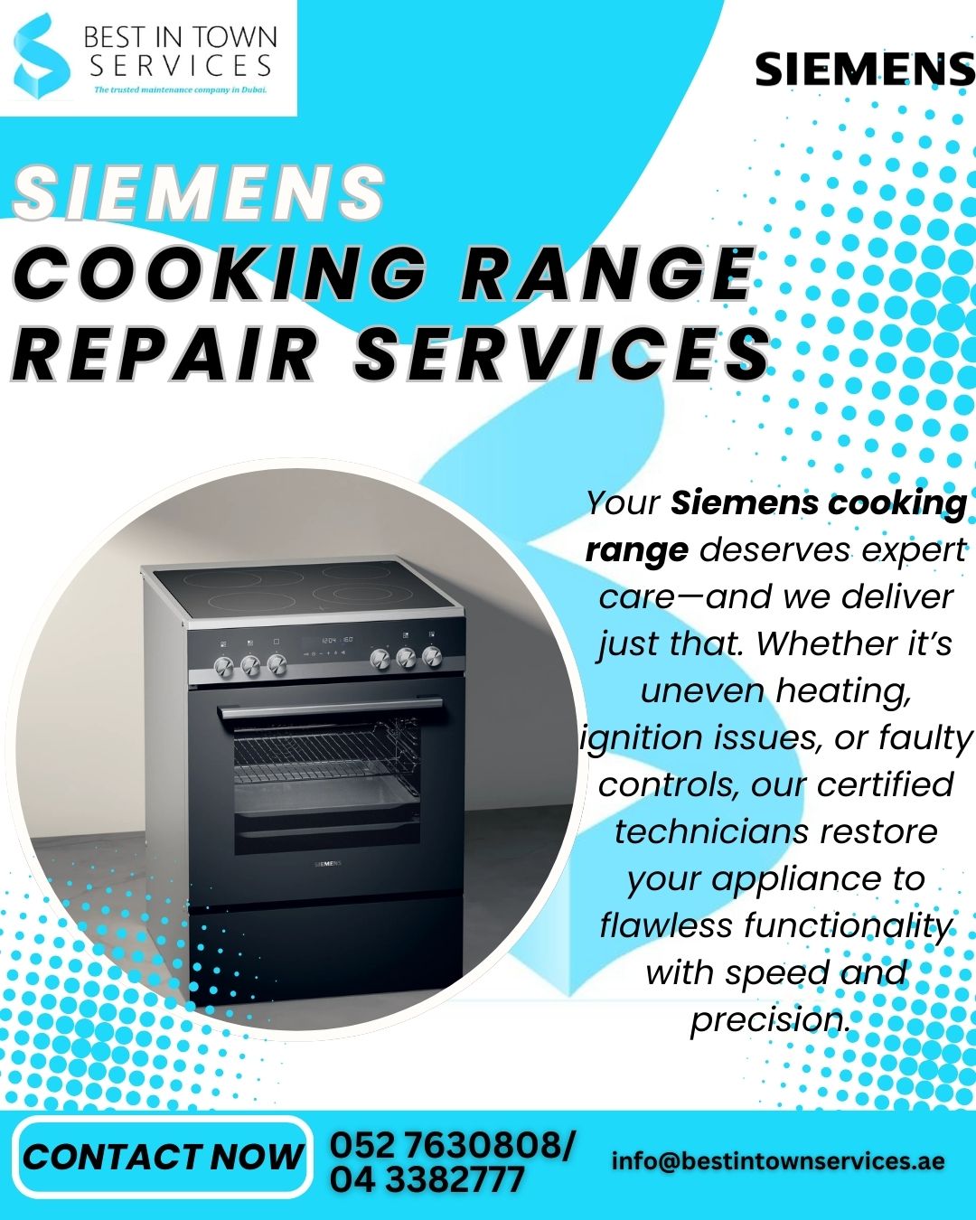 Siemens Cooking Range Repair Services