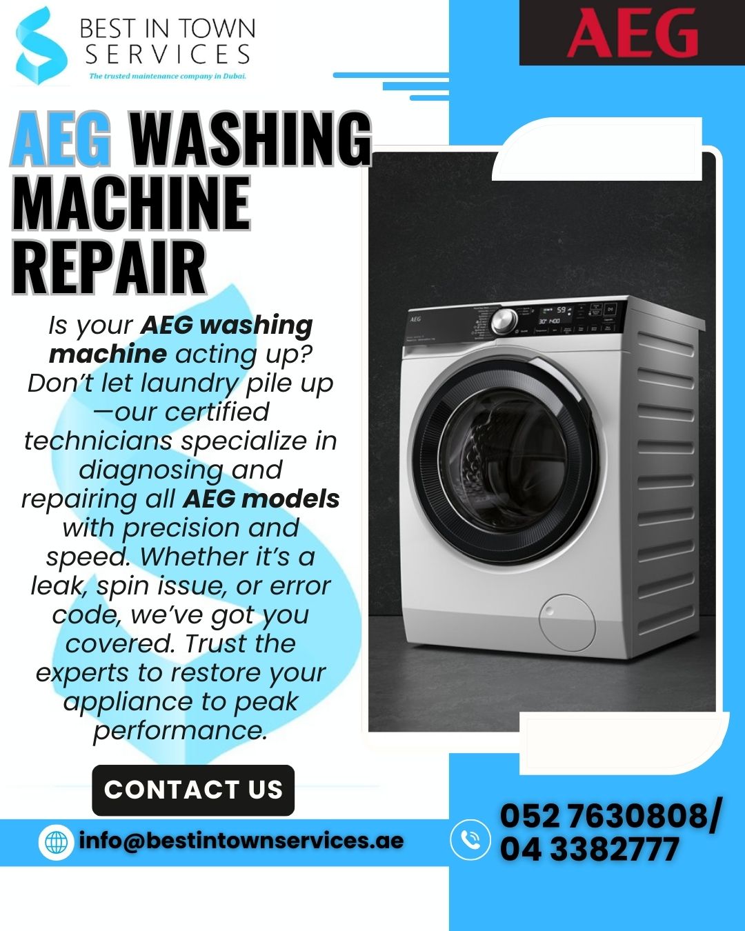 AEG Washing Machine Repair Services