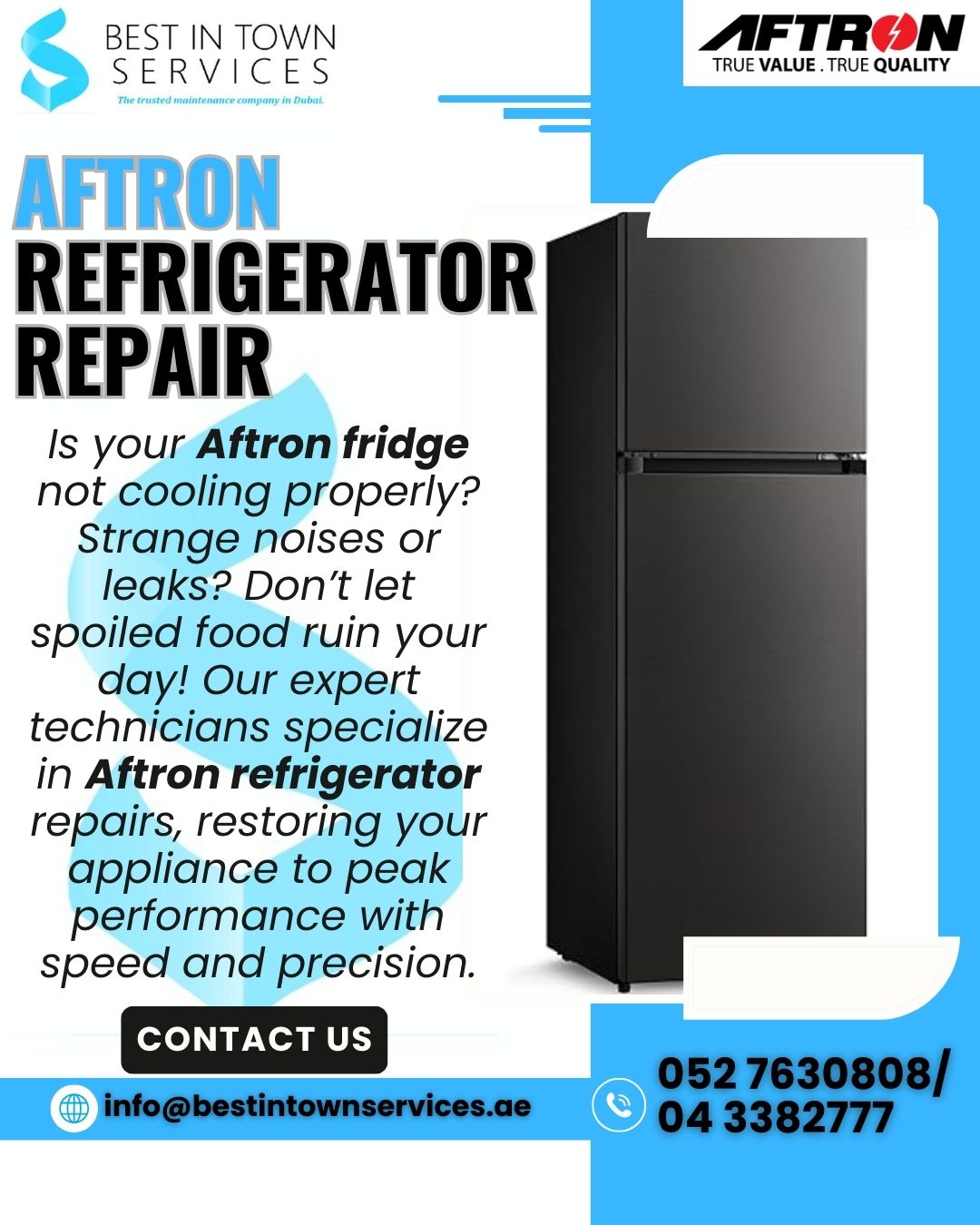 Aftron Refrigerator Repair Services
