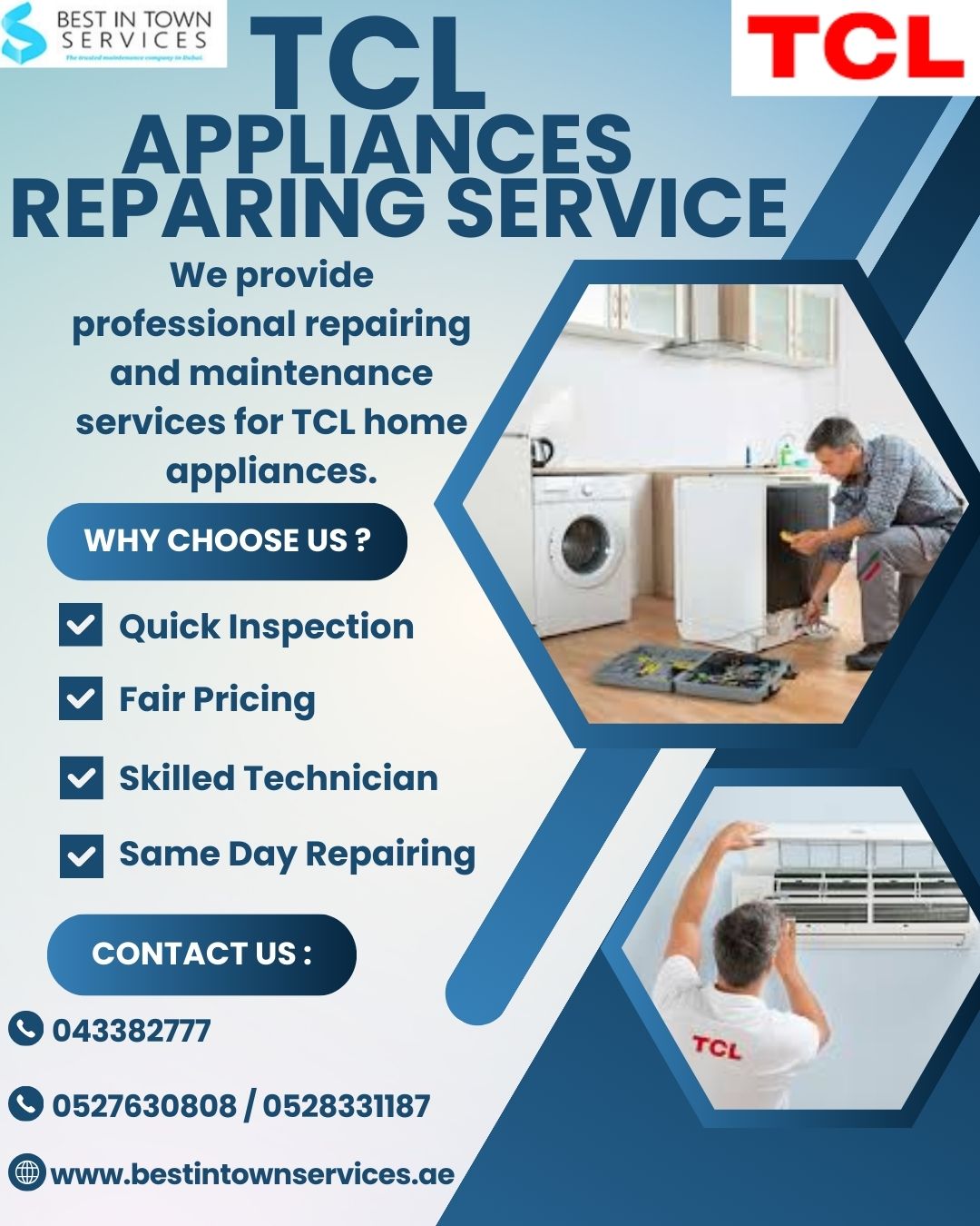 TCL APPLIANCES REPAIRING SERVICE DUBAI