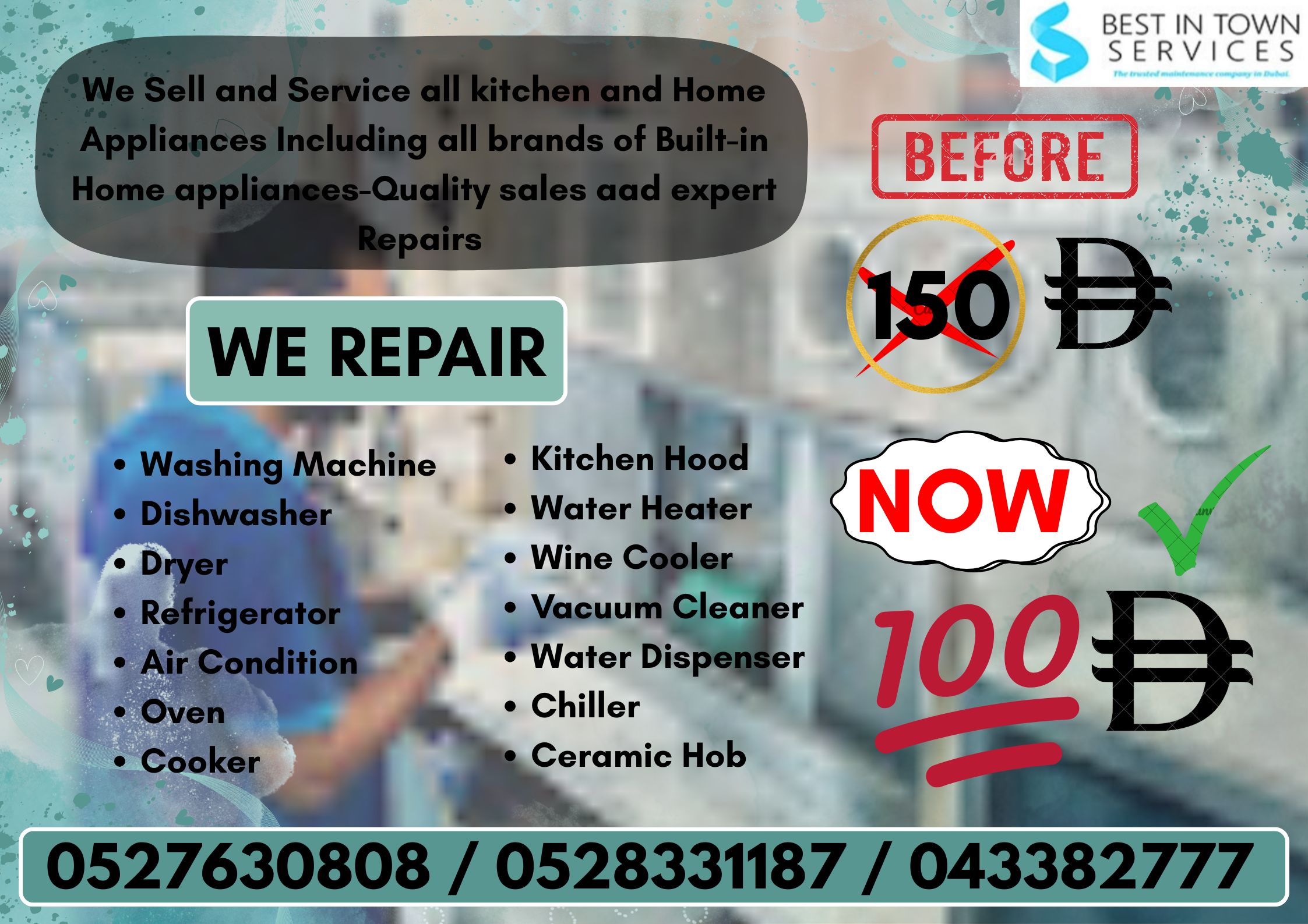 special discount offer on appliances repairing service
