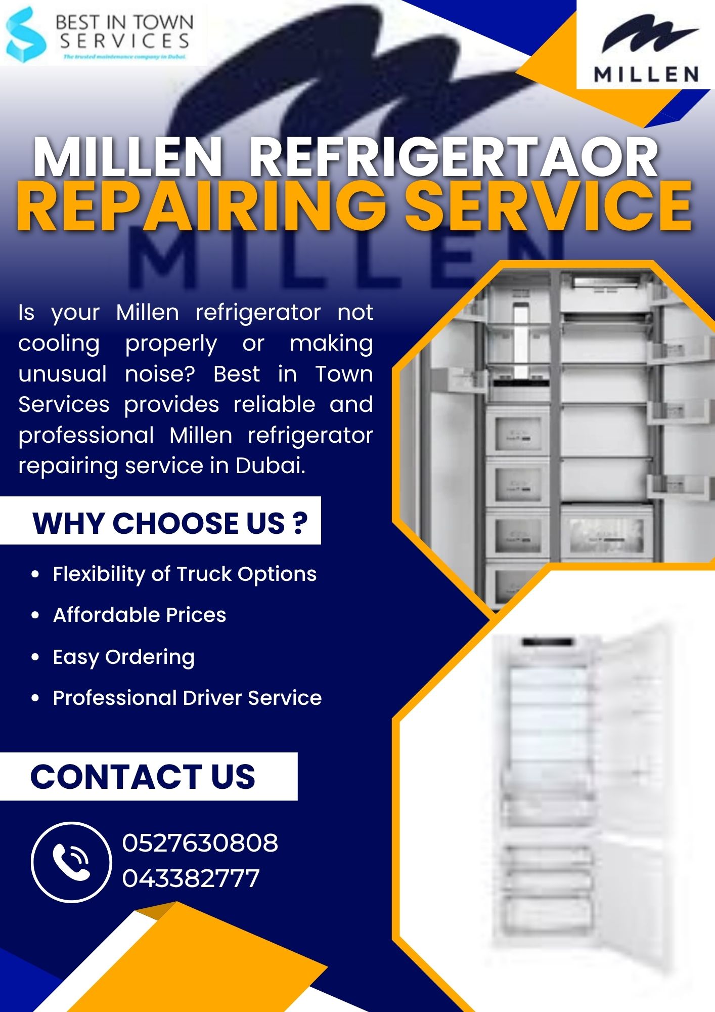 MILLEN REFRIGERATOR REAPAIRING SERVICE