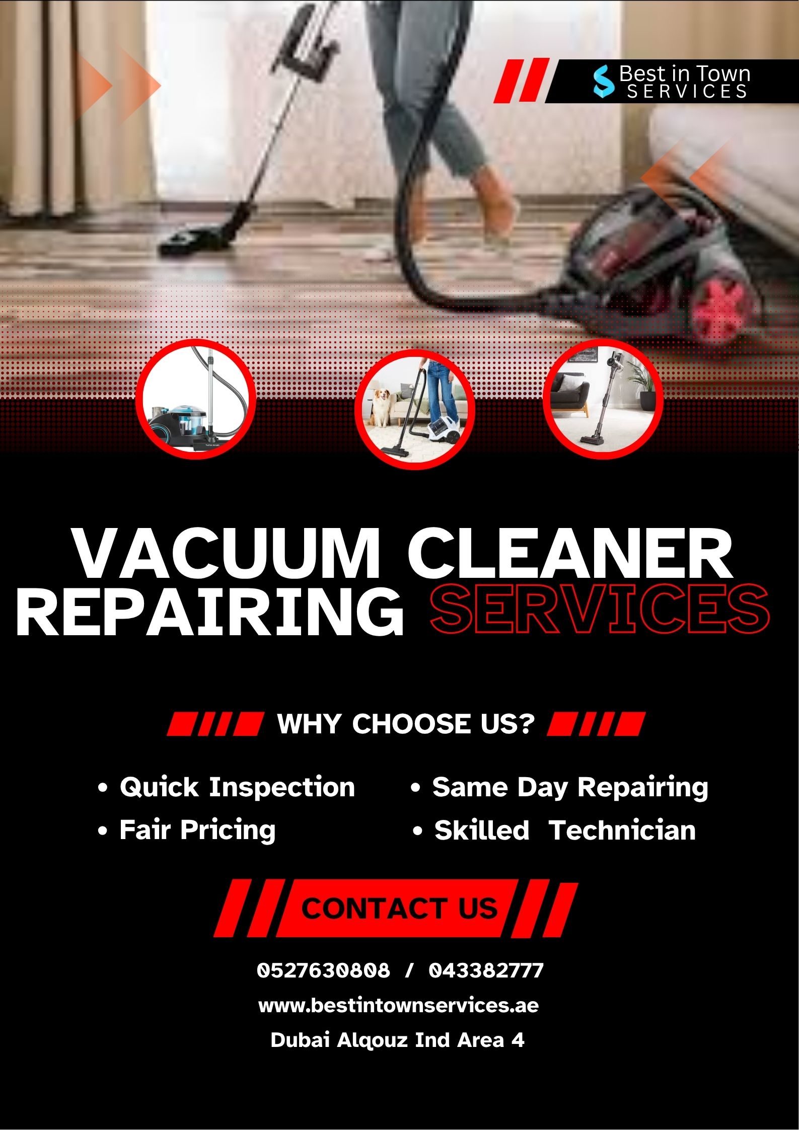 VACUUM CLEANER REPAIRING SERVICE DUBAI