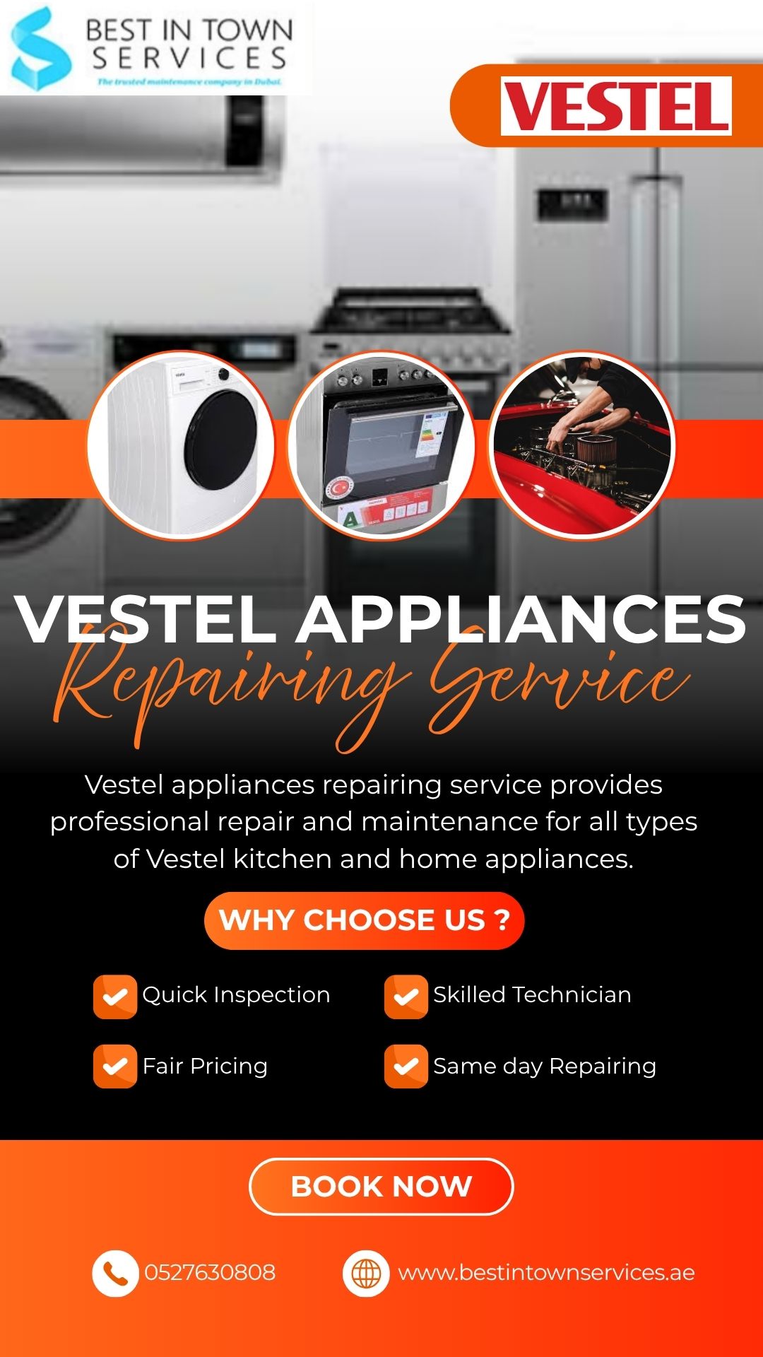 VESTEL APPLIANCES REPAIRING SERVICE DUBAI