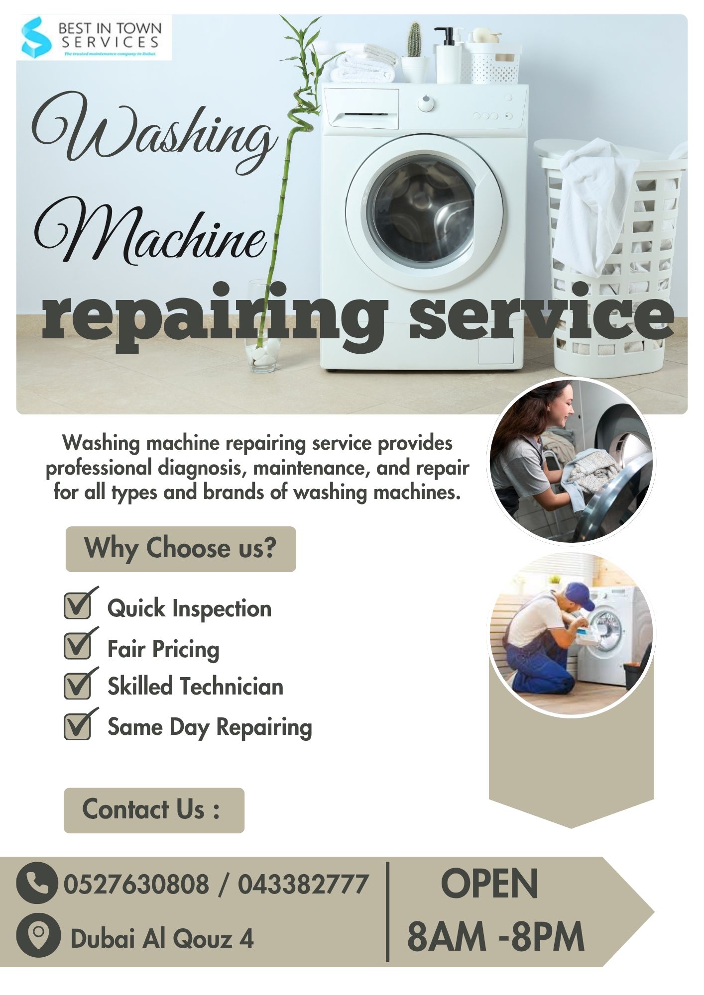 washing machine repairing service Dubai