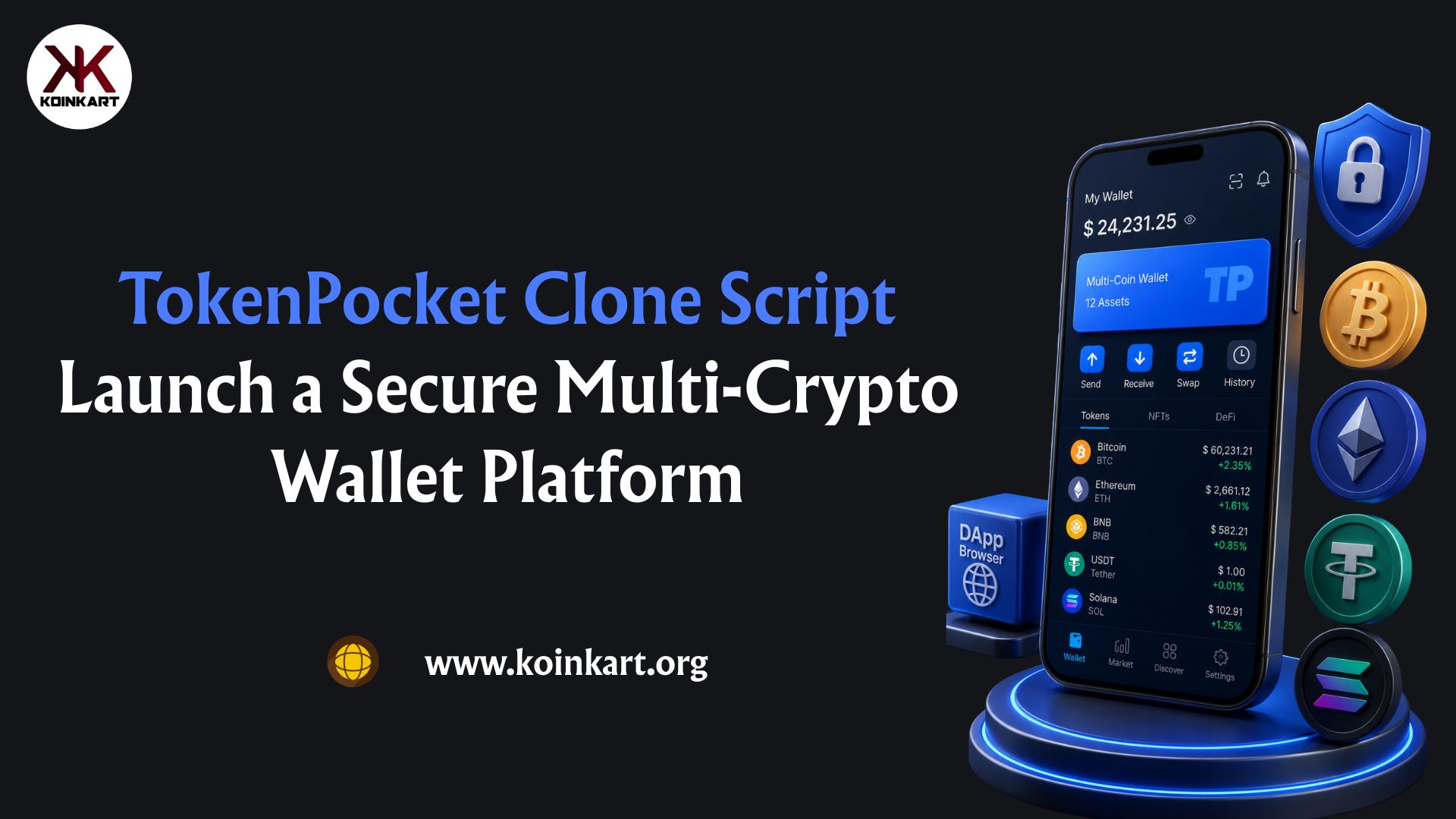 TokenPocket Clone Script – Launch a Secure Multi-Crypto Wallet Platform