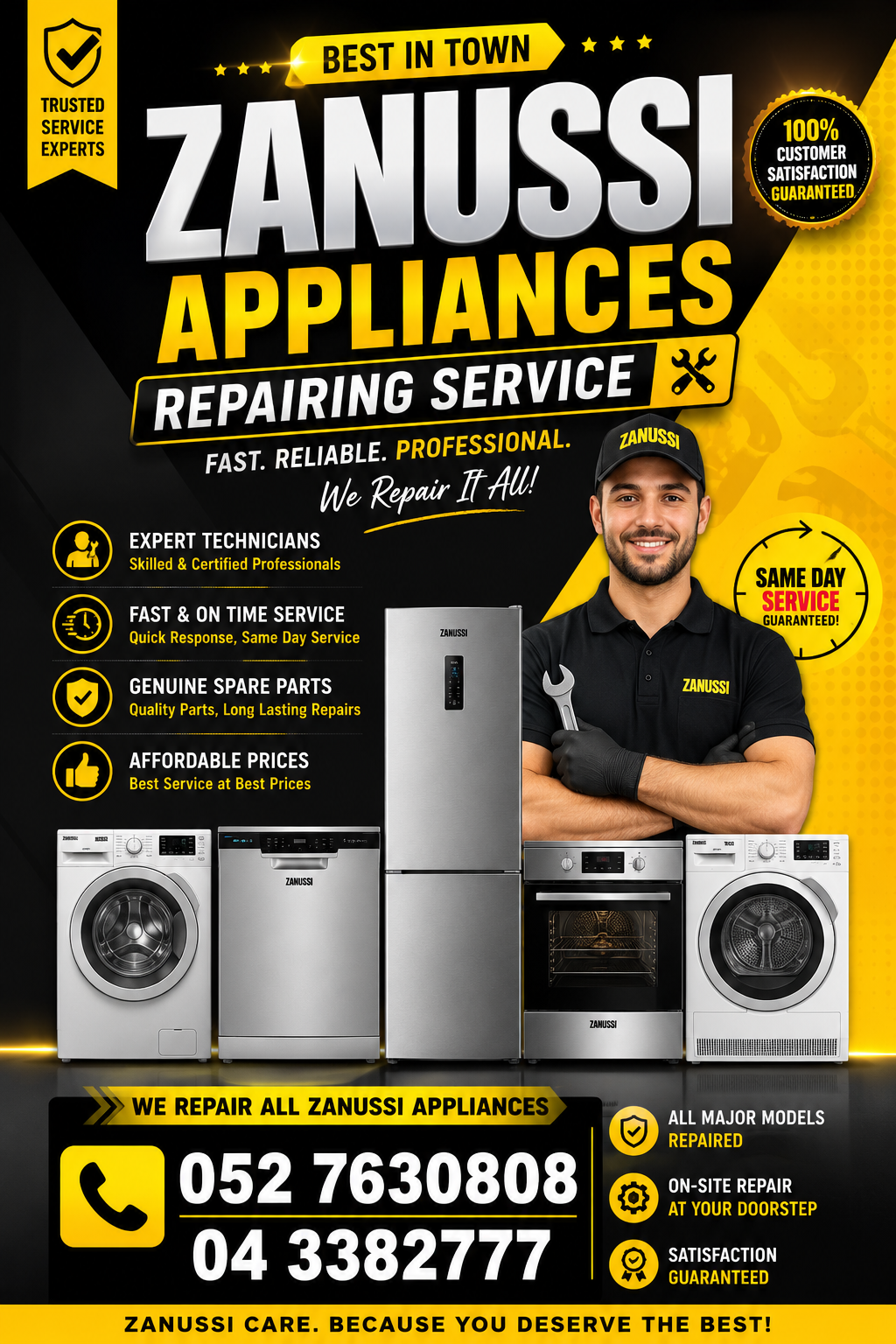 Zanussi cheapest Appliances repairing service