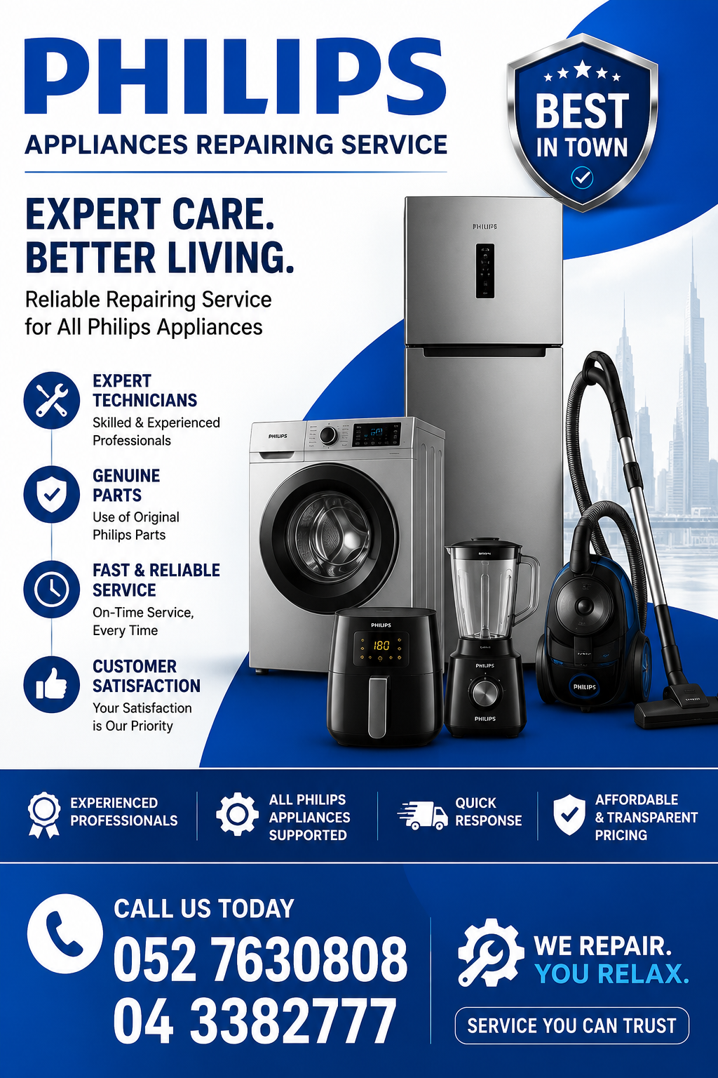 Philips Appliances Repairing Service Dubai