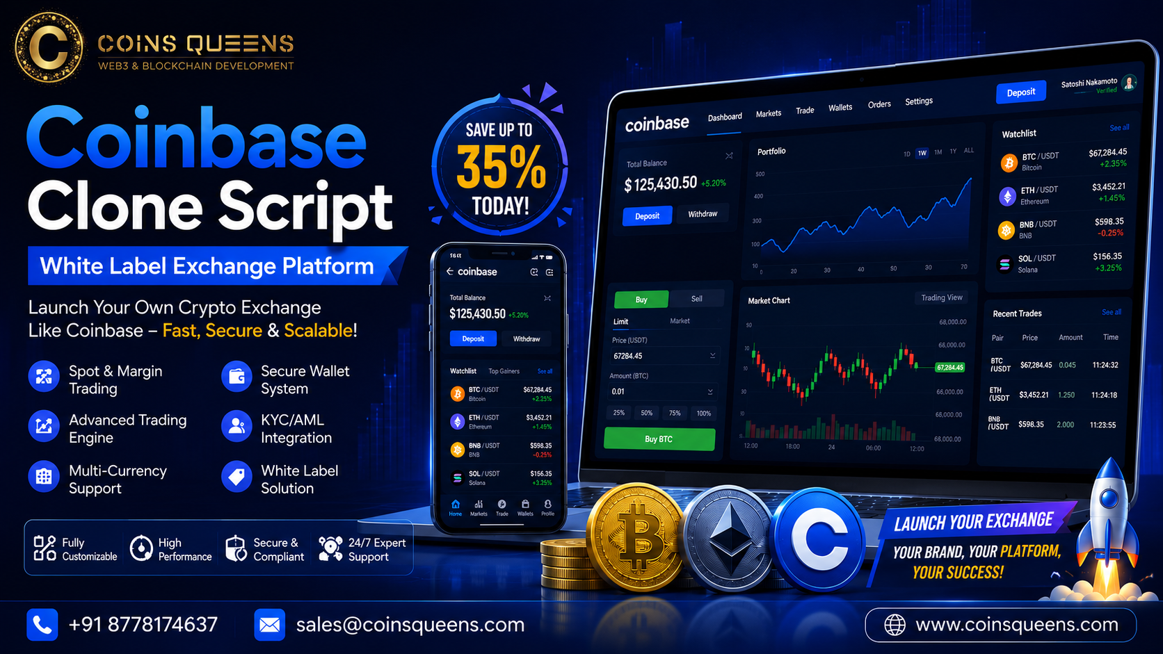 Coinbase Clone Script | White Label Exchange Platform