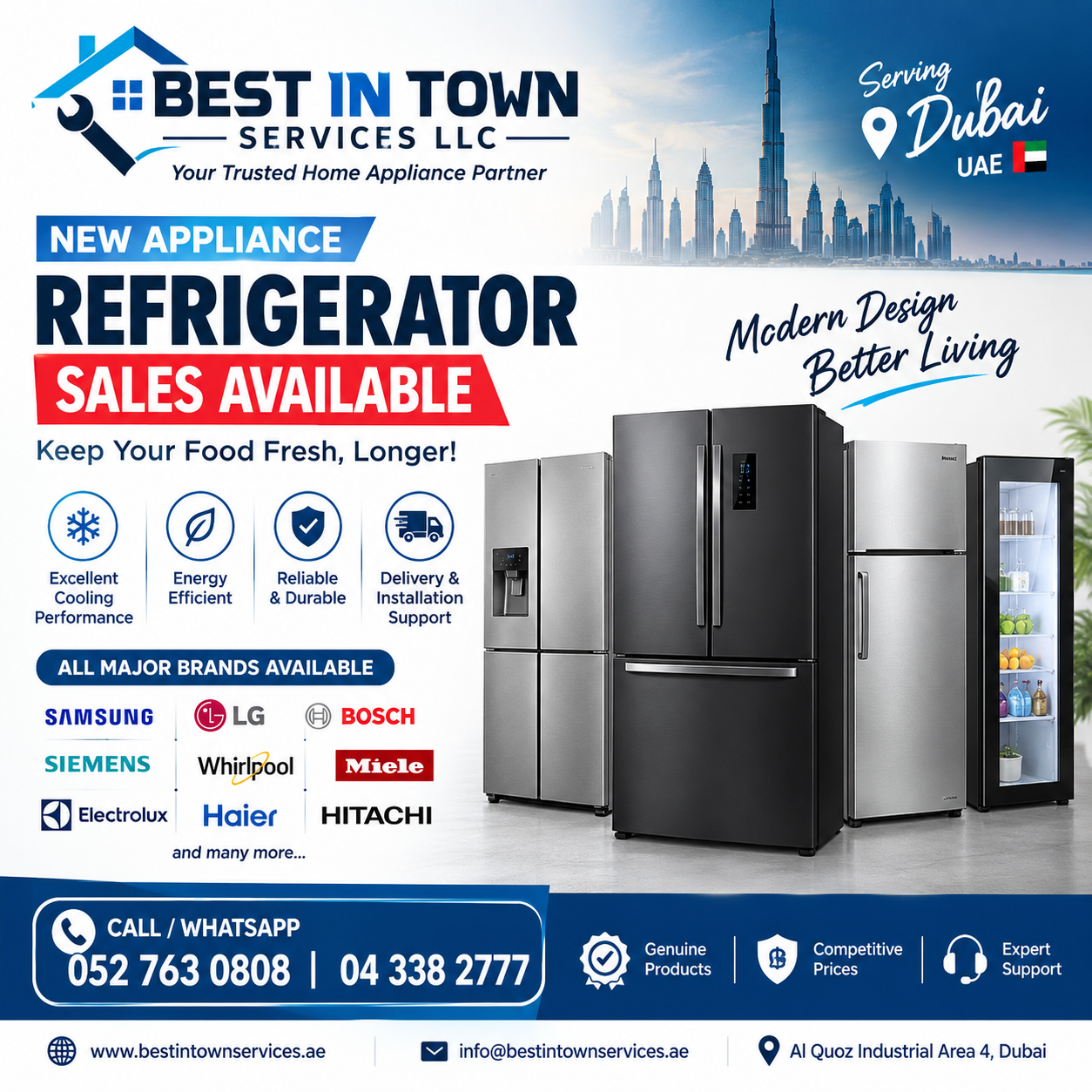 🧊 REFRIGERATOR FOR SALE | ALL MAJOR BRANDS AVAILABLE | DUBAI UAE