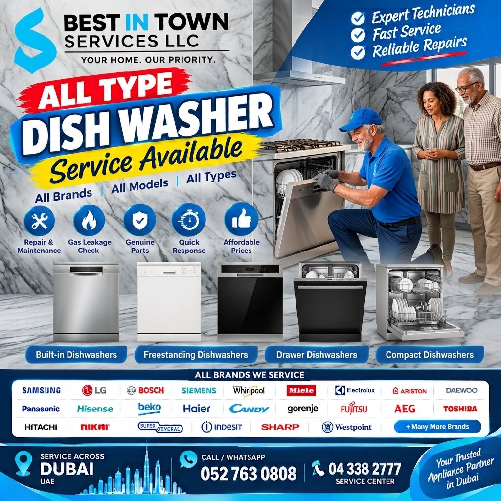 5-STAR DISHWASHER REPAIR” “GENUINE PARTS • GUARANTEED SERVICE